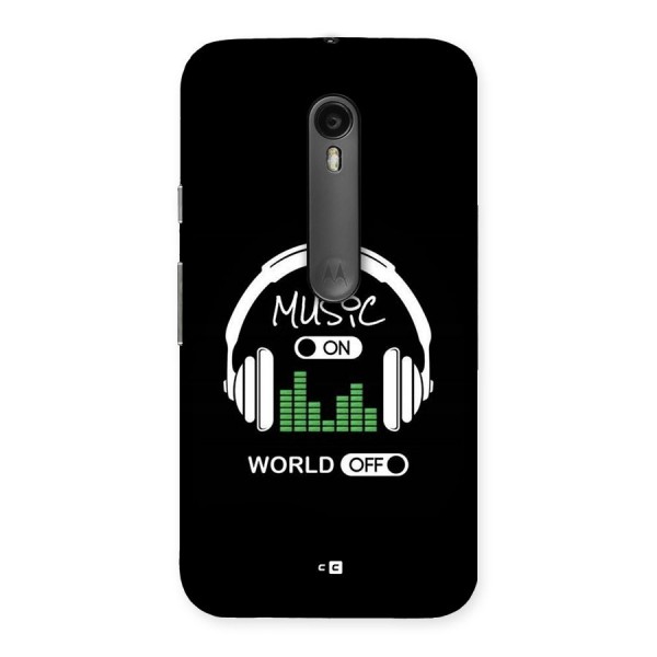 Music On World Off Back Case for Moto G3