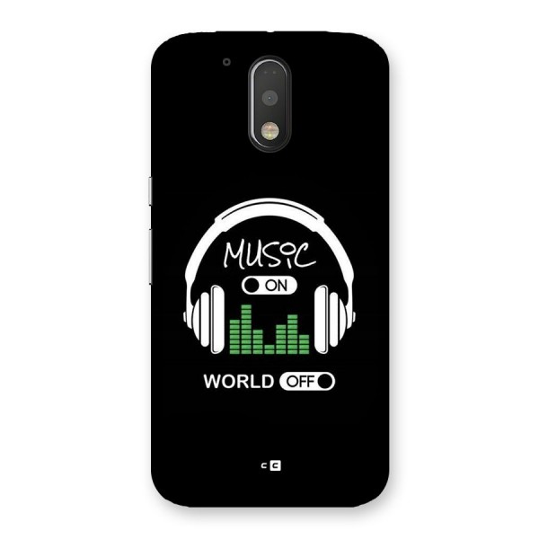 Music On World Off Back Case for Moto G4