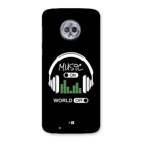 Music On World Off Back Case for Moto G6