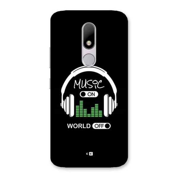 Music On World Off Back Case for Moto M