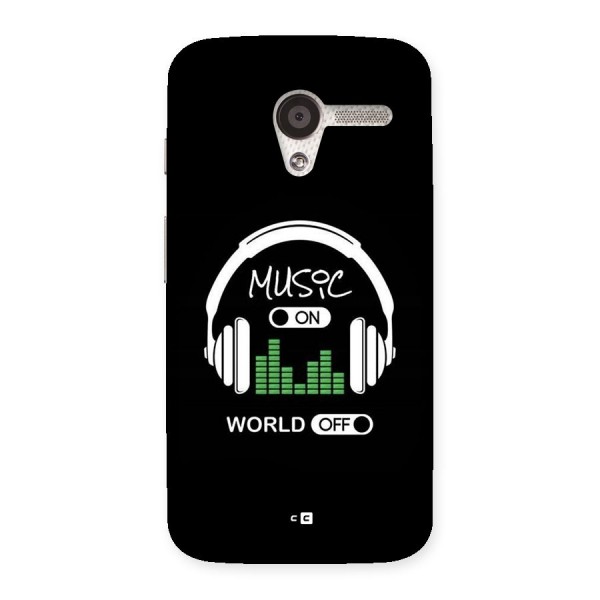 Music On World Off Back Case for Moto X