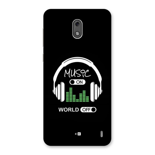 Music On World Off Back Case for Nokia 2