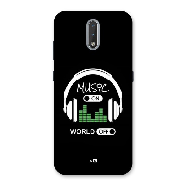 Music On World Off Back Case for Nokia 2.3