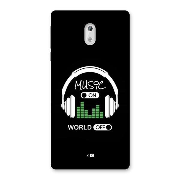 Music On World Off Back Case for Nokia 3