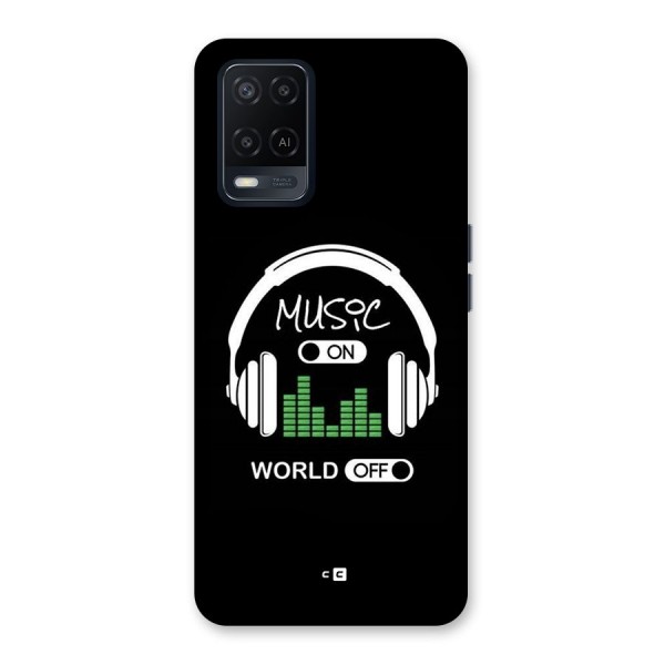 Music On World Off Back Case for Oppo A54