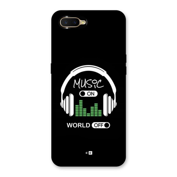 Music On World Off Back Case for Oppo K1