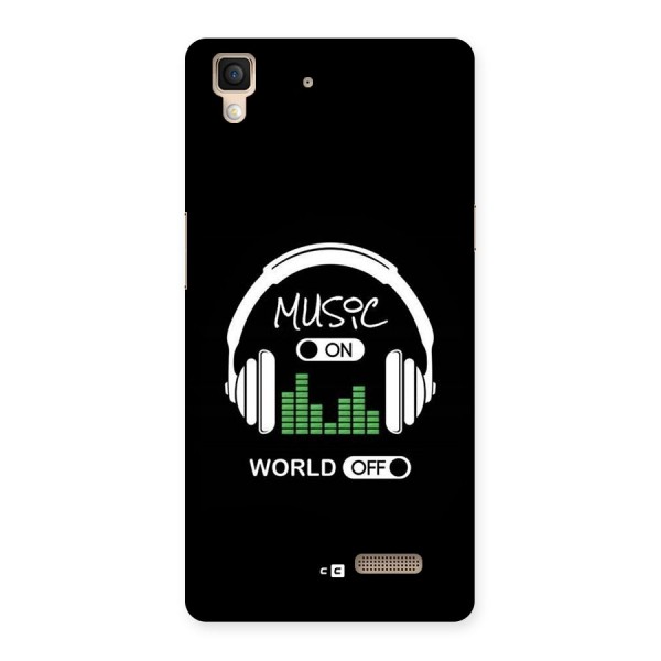 Music On World Off Back Case for Oppo R7