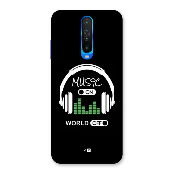 Music On World Off Back Case for Poco X2