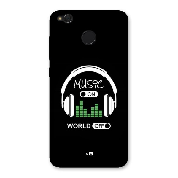 Music On World Off Back Case for Redmi 4