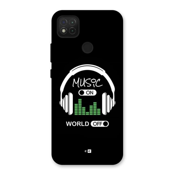 Music On World Off Back Case for Redmi 9