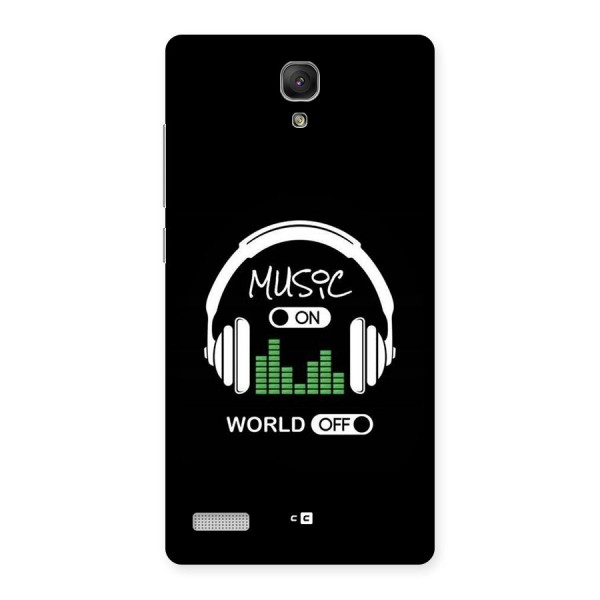 Music On World Off Back Case for Redmi Note