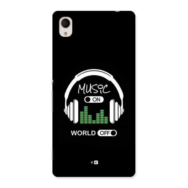 Music On World Off Back Case for Xperia M4