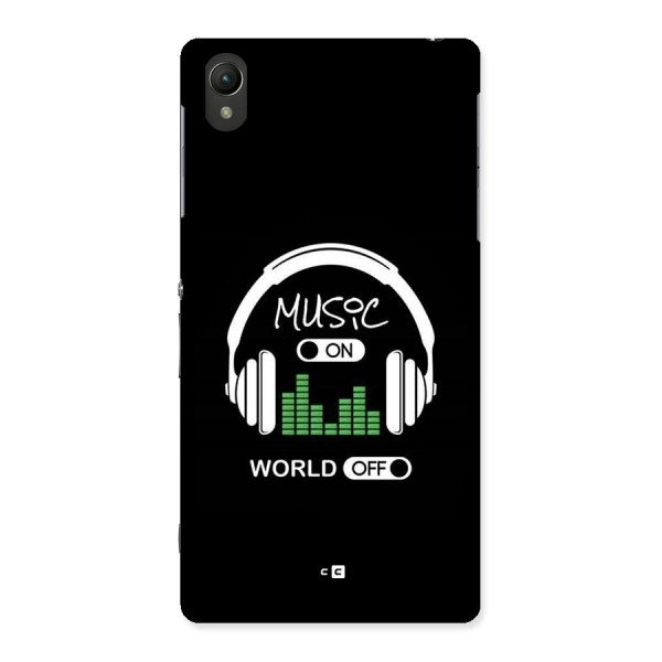 Music On World Off Back Case for Xperia Z2