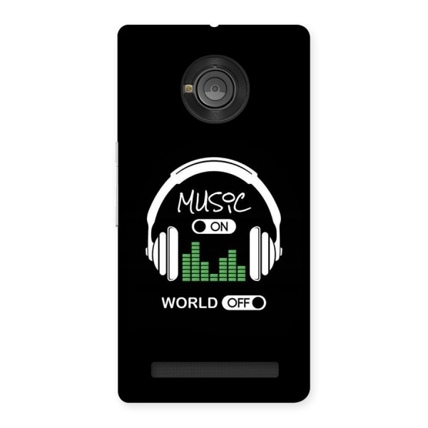 Music On World Off Back Case for Yuphoria