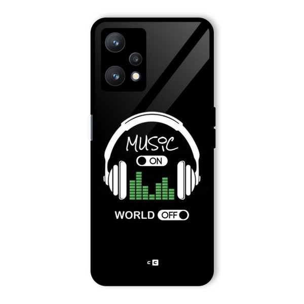 Music On World Off Glass Back Case for Realme 9 Pro 5G