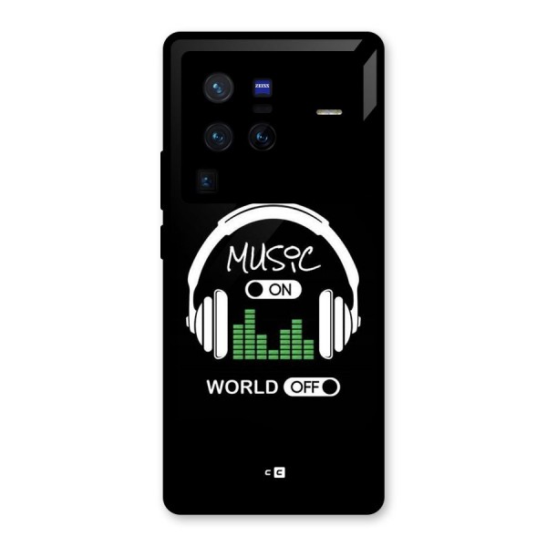 Music On World Off Glass Back Case for Vivo X80 Pro