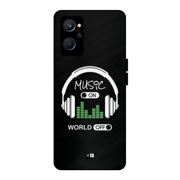 Music On World Off Metal Back Case for Realme 9i 5G