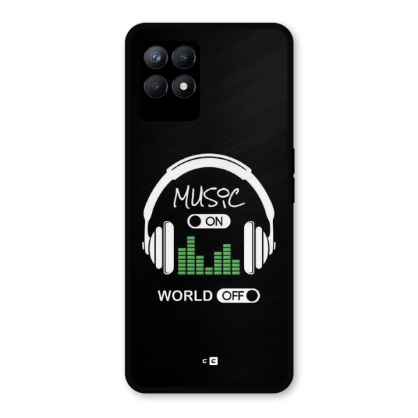 Music On World Off Metal Back Case for Realme Narzo 50