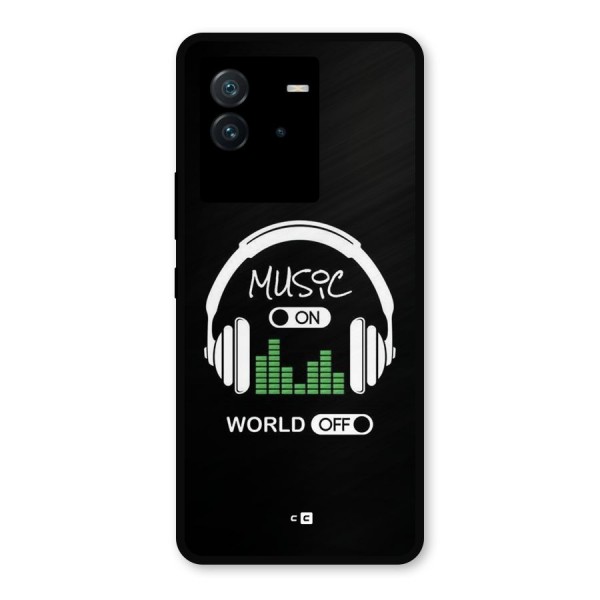 Music On World Off Metal Back Case for iQOO Neo 6 5G