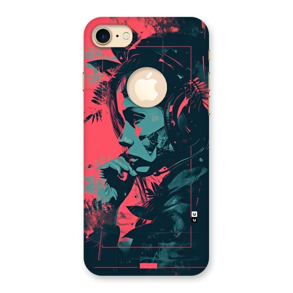 Musical Illustration Back Case for iPhone 8 Logo Cut