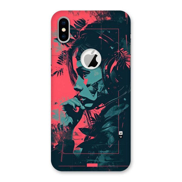 Musical Illustration Back Case for iPhone XS Logo Cut