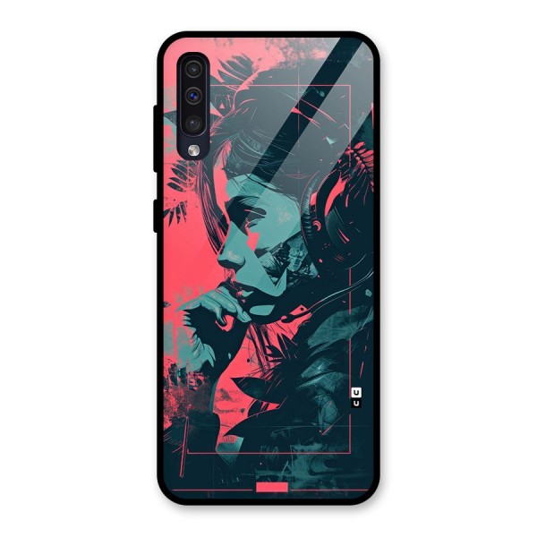 Musical Illustration Glass Back Case for Galaxy A50