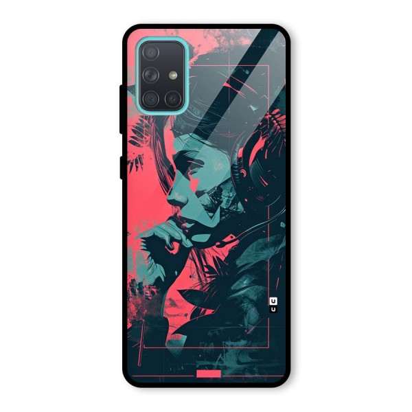 Musical Illustration Glass Back Case for Galaxy A71