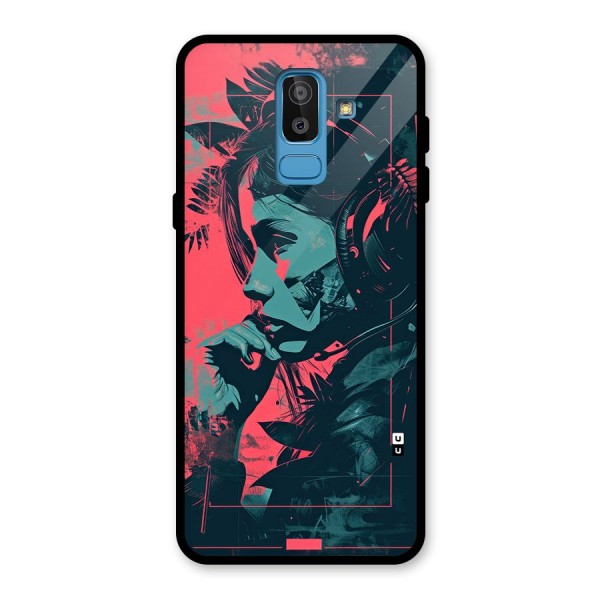 Musical Illustration Glass Back Case for Galaxy J8