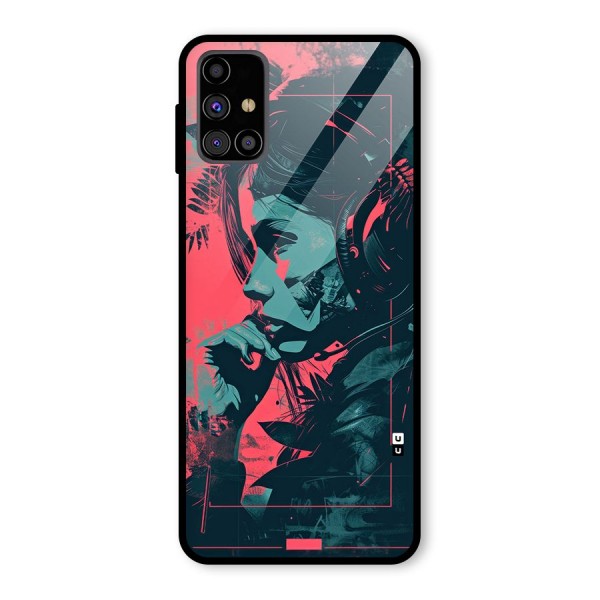 Musical Illustration Glass Back Case for Galaxy M31s