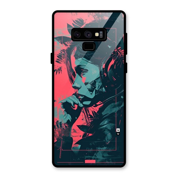 Musical Illustration Glass Back Case for Galaxy Note 9