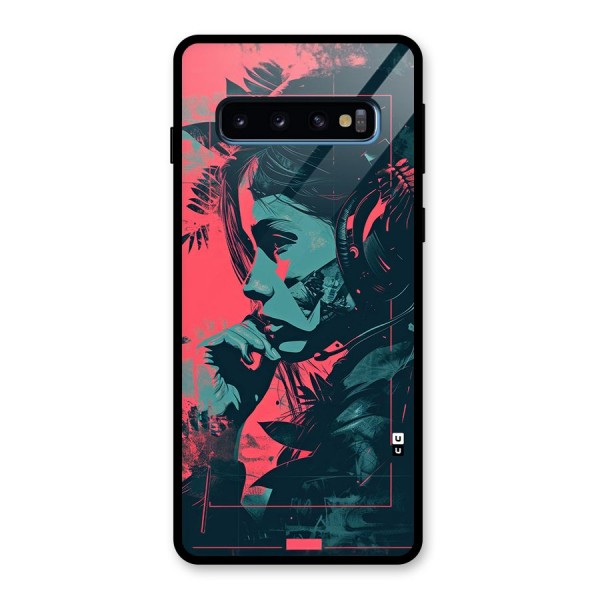 Musical Illustration Glass Back Case for Galaxy S10