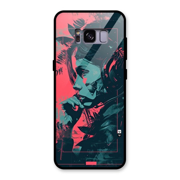 Musical Illustration Glass Back Case for Galaxy S8