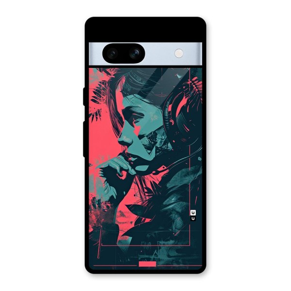 Musical Illustration Glass Back Case for Google Pixel 7a