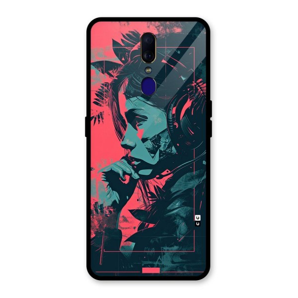 Musical Illustration Glass Back Case for Oppo F11