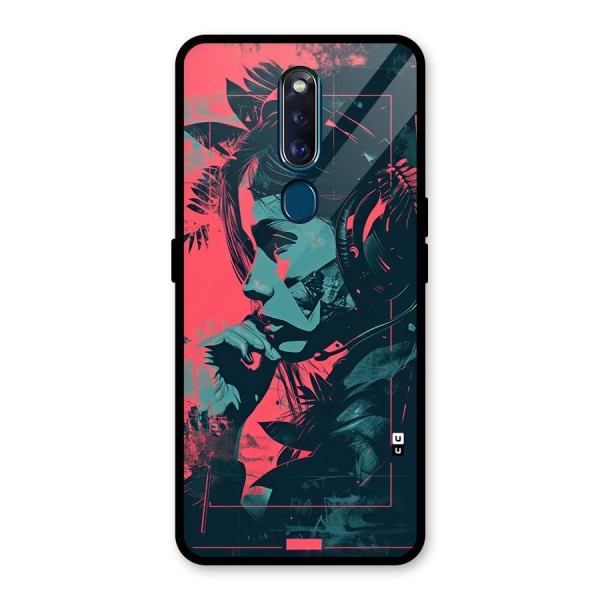 Musical Illustration Glass Back Case for Oppo F11 Pro