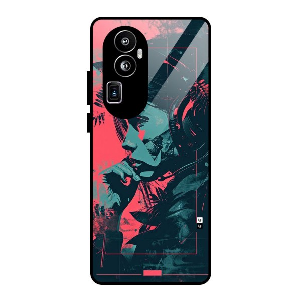 Musical Illustration Glass Back Case for Oppo Reno10 Pro Plus