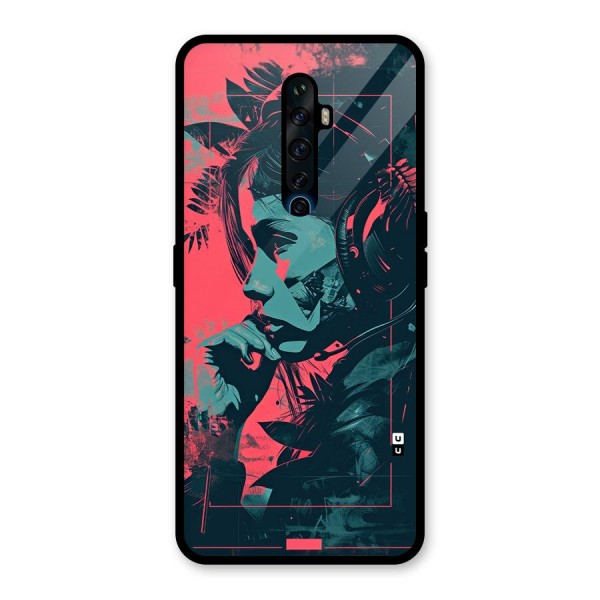 Musical Illustration Glass Back Case for Oppo Reno2 F