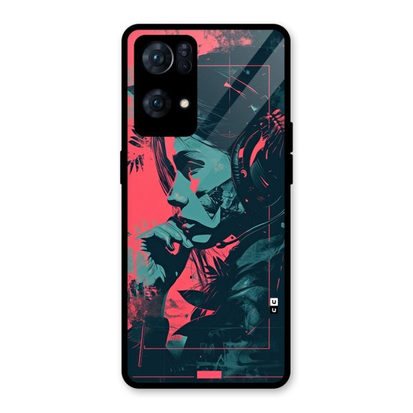 Musical Illustration Glass Back Case for Oppo Reno7 Pro 5G