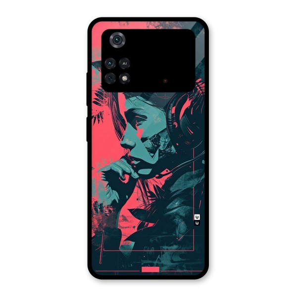 Musical Illustration Glass Back Case for Poco M4 Pro 4G