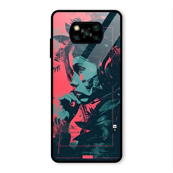 Musical Illustration Glass Back Case for Poco X3 Pro