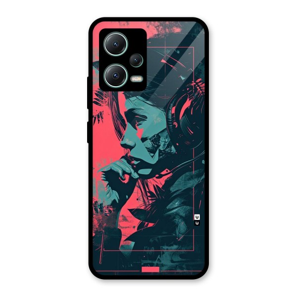 Musical Illustration Glass Back Case for Poco X5