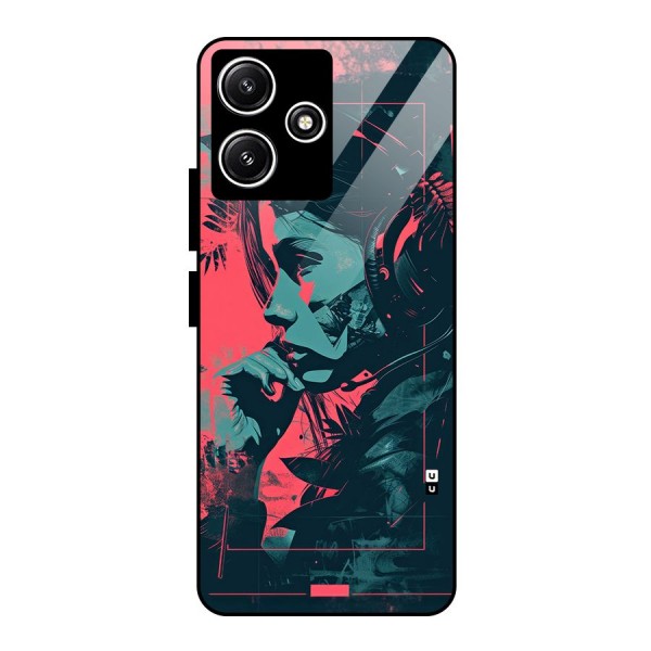 Musical Illustration Glass Back Case for Redmi 12 5G