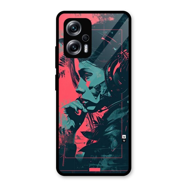 Musical Illustration Glass Back Case for Redmi K50i