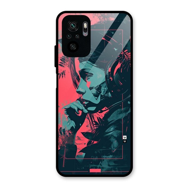 Musical Illustration Glass Back Case for Redmi Note 10