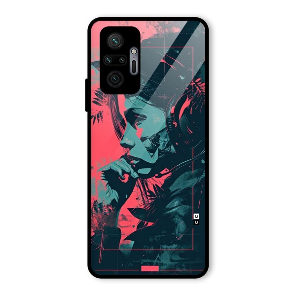 Musical Illustration Glass Back Case for Redmi Note 10 Pro