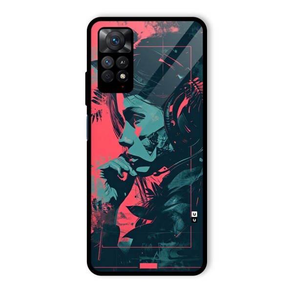 Musical Illustration Glass Back Case for Redmi Note 11 Pro