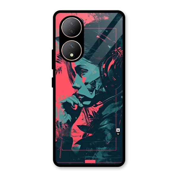 Musical Illustration Glass Back Case for Vivo T2