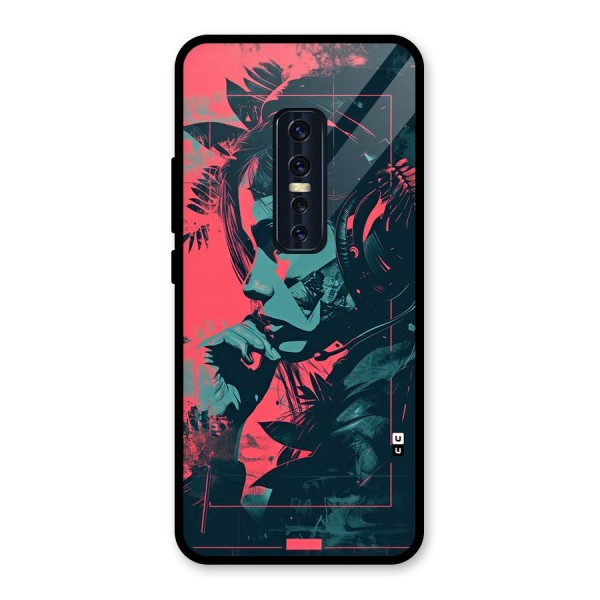 Musical Illustration Glass Back Case for Vivo V17 Pro