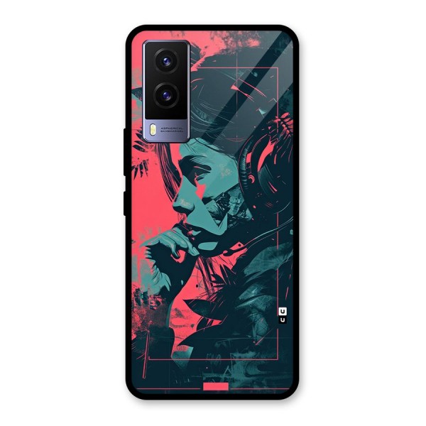 Musical Illustration Glass Back Case for Vivo V21e 5G