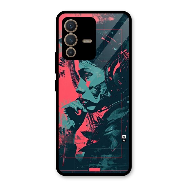 Musical Illustration Glass Back Case for Vivo V23 5G